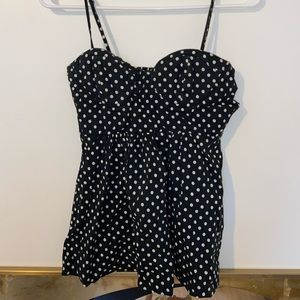 Women’s Black Polka Dot Top Size M